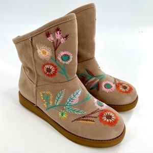 Indigo Road Embroidered Micro Suede Fur Lined Boots